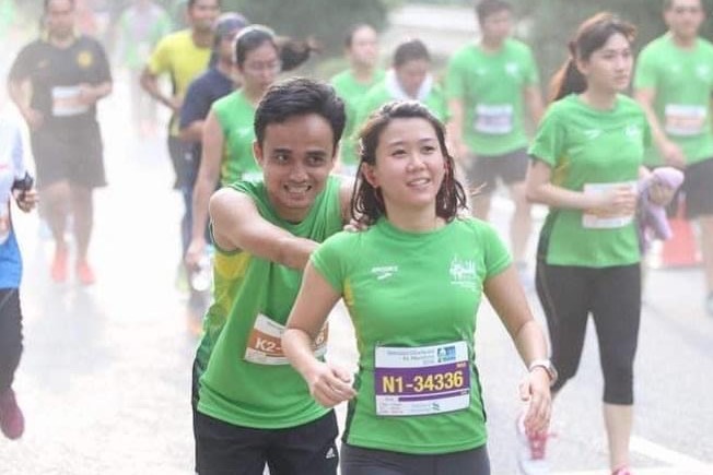 Dr. Amirul and his late wife Khasnida Suriani at KLSCM 2018 - KLSCM